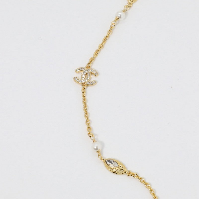 18K Chanel Vintage Crystal Long Necklace