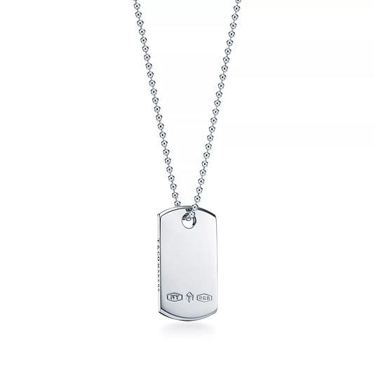 18K Tiffany 1837 Tag Pendant Necklace