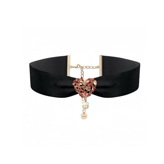 18K Dior 30 Montaigne Red Crystals Choker Necklace