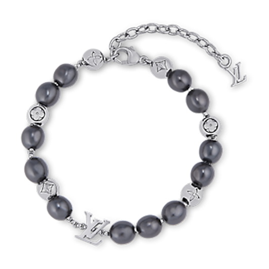 18K Louis Vuitton Monogram Pearls Bracelet