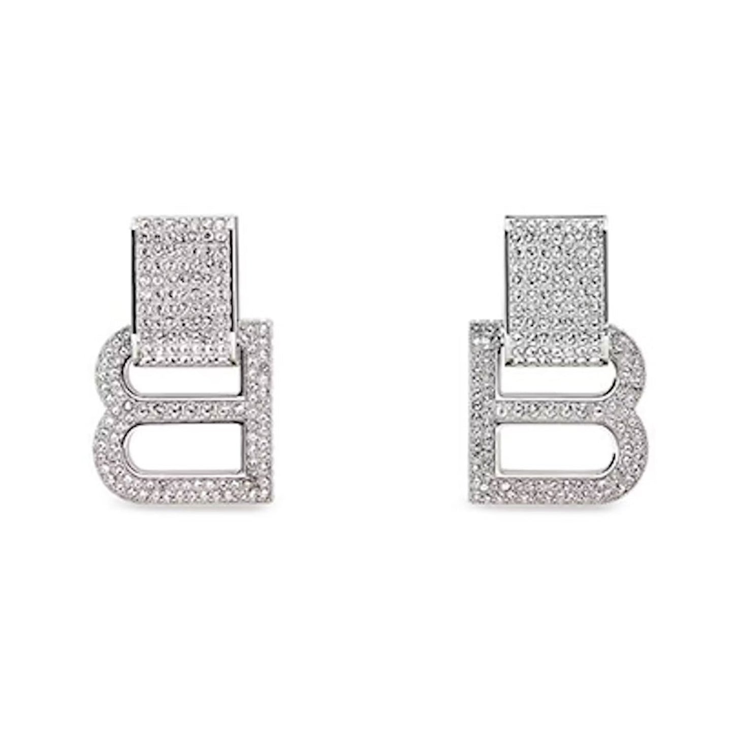 18K Balenciaga Hourglass Diamond Earrings