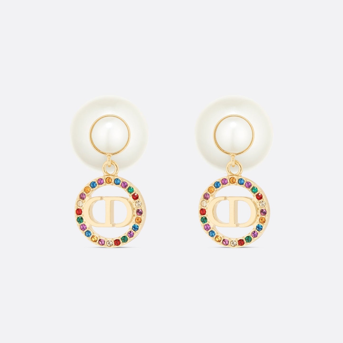 18K Dior Tribales Multicolor Crystals Earrings