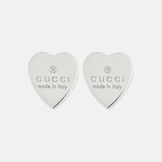 18K Double Gucci Heart Earrings