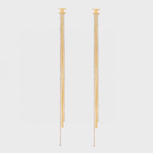 18K Celine Diamonds Long Earrings
