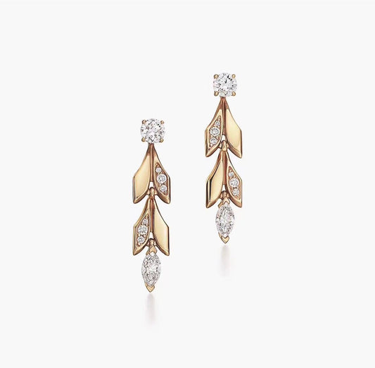 18K Tiffany Victoria Vine Convertible Drop Earrings